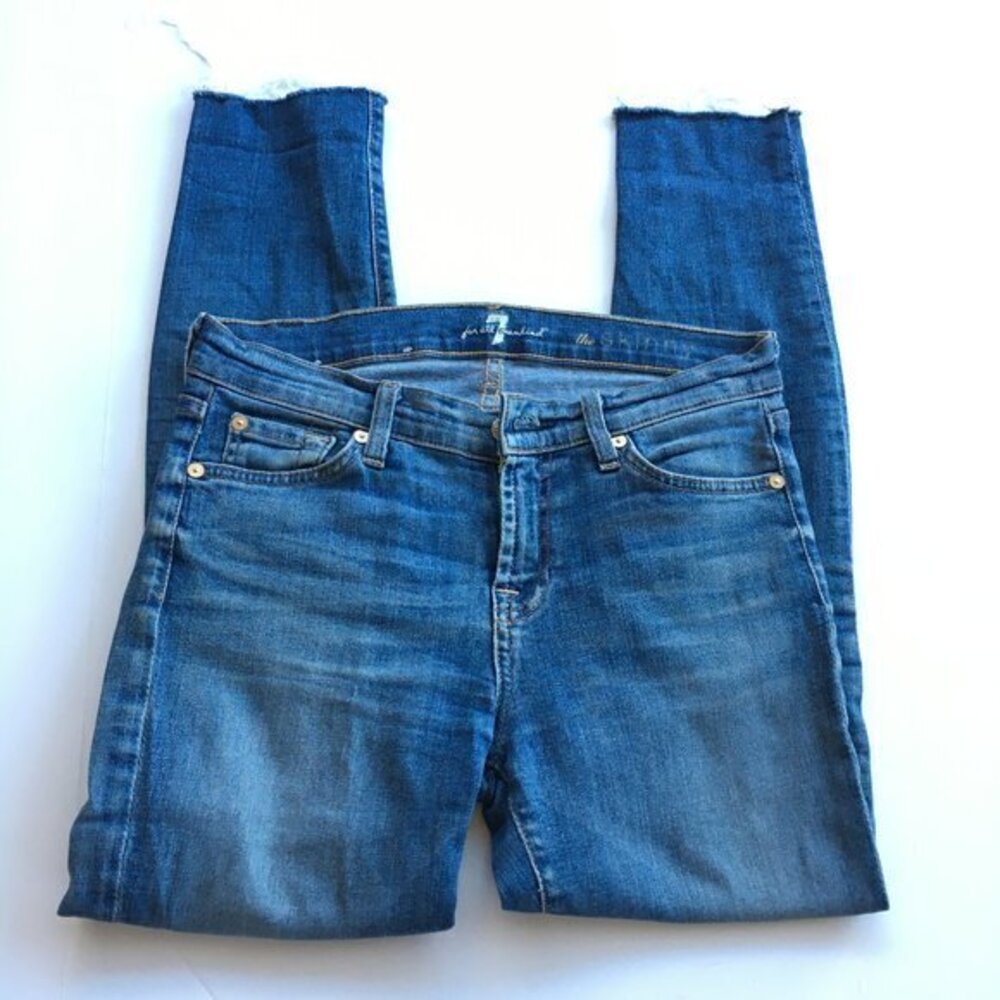 7 For All‎ Mankind Denim Cropped Ankle Jeans Sz 26